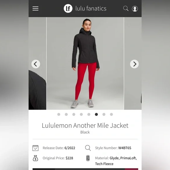 LULULEMON Another Mile Jacket Black Sz.2 Primaloft - Picture 9 of 12